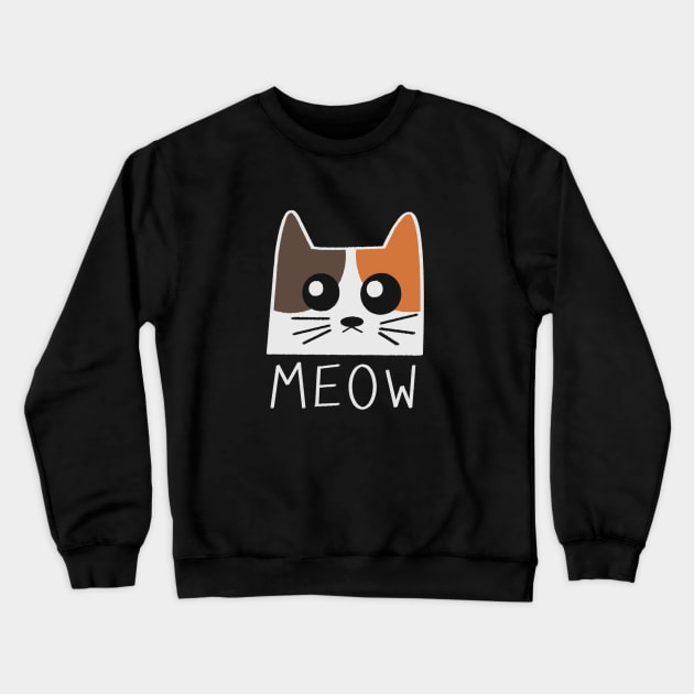 Calico Cat Meow Crewneck Sweatshirt by Grump